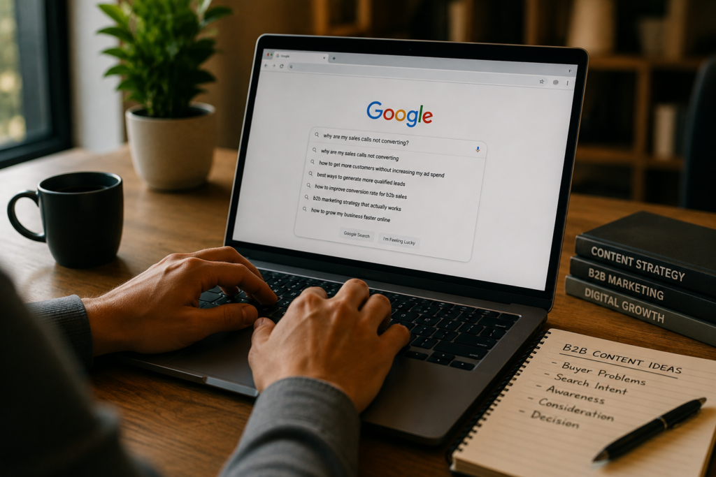 what modern b2b buyers actually type into google