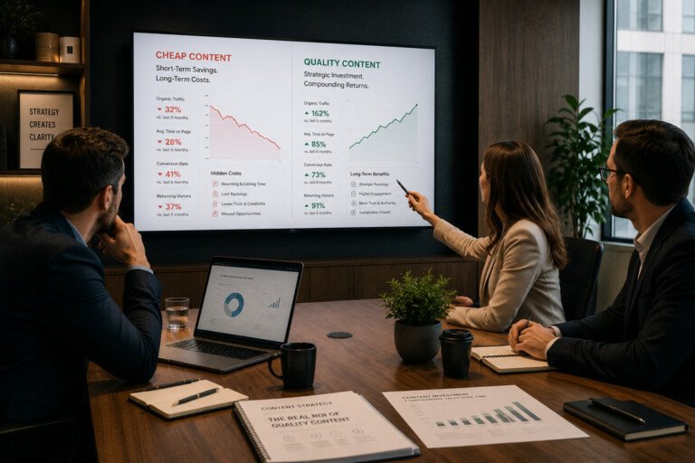 Cheap content versus quality content ROI